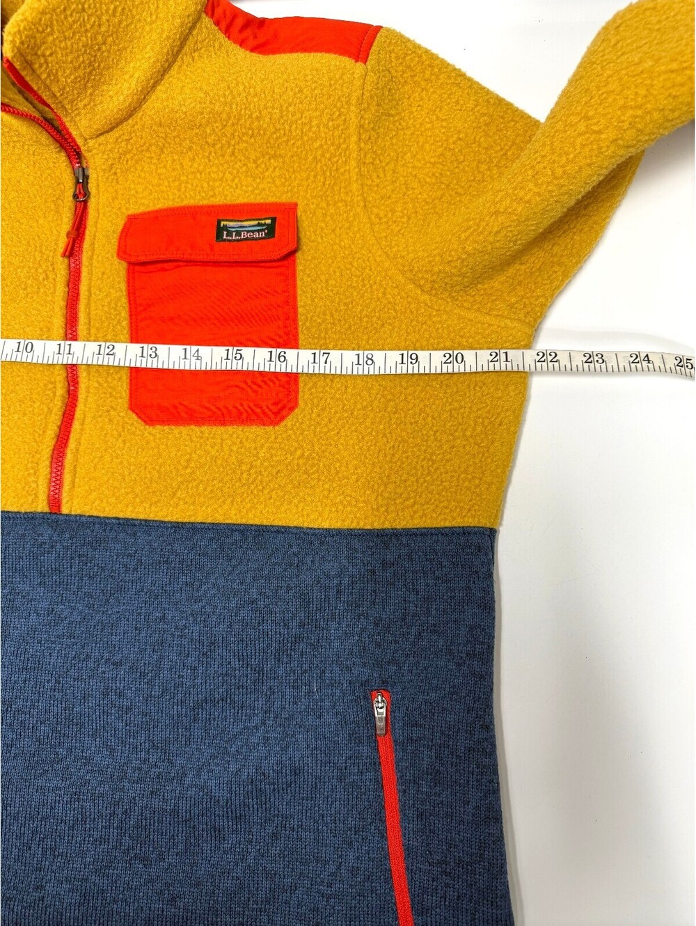 L.L.Bean Sweater Fleece Sherpa Hybrid Pullover - Picture 9 of 10